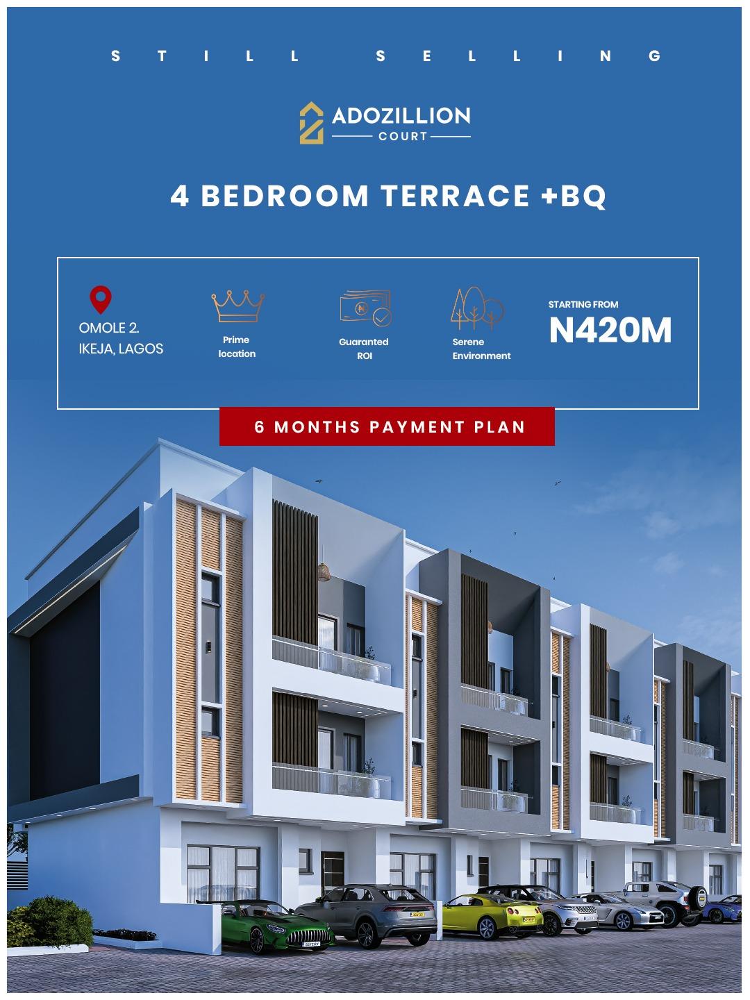 4 Bedroom Fully Detached Duplex+Bq For Sale at Omole Phase 2 Ikeja