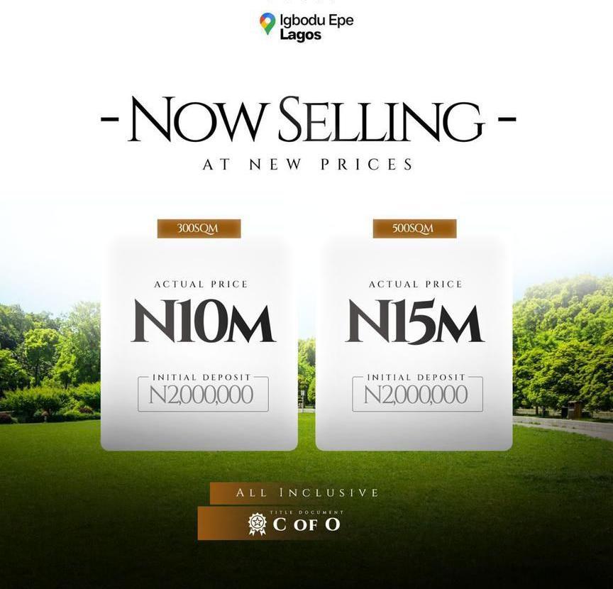 C of O property in a high rise area in Epe